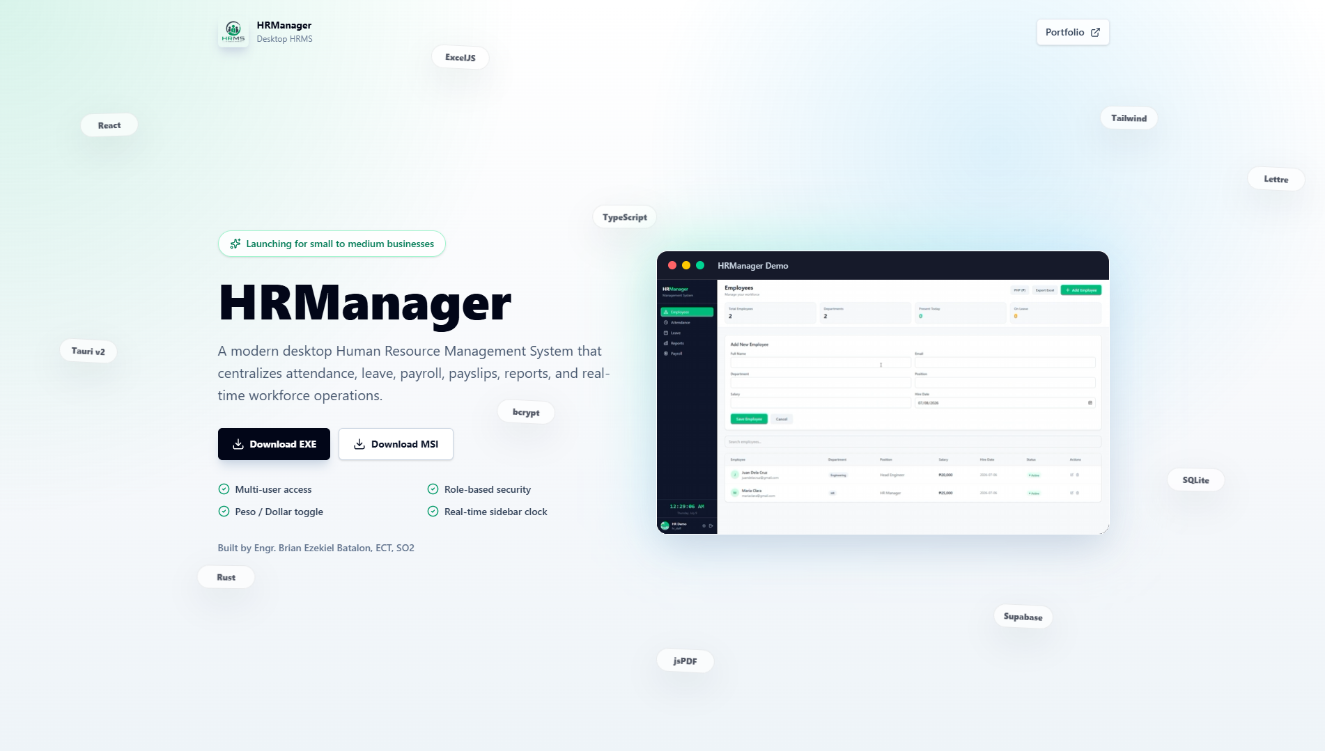 HRManager Launch Website